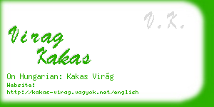 virag kakas business card
